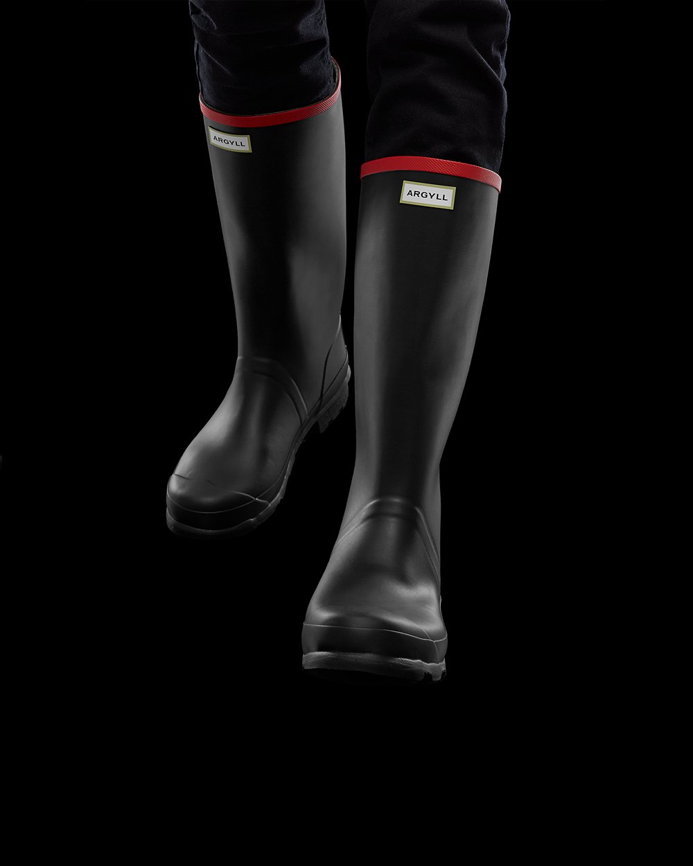 Hoge Regenlaarzen Dames - Hunter Argyll Full Knee - Zwart - 64SBUPQMX